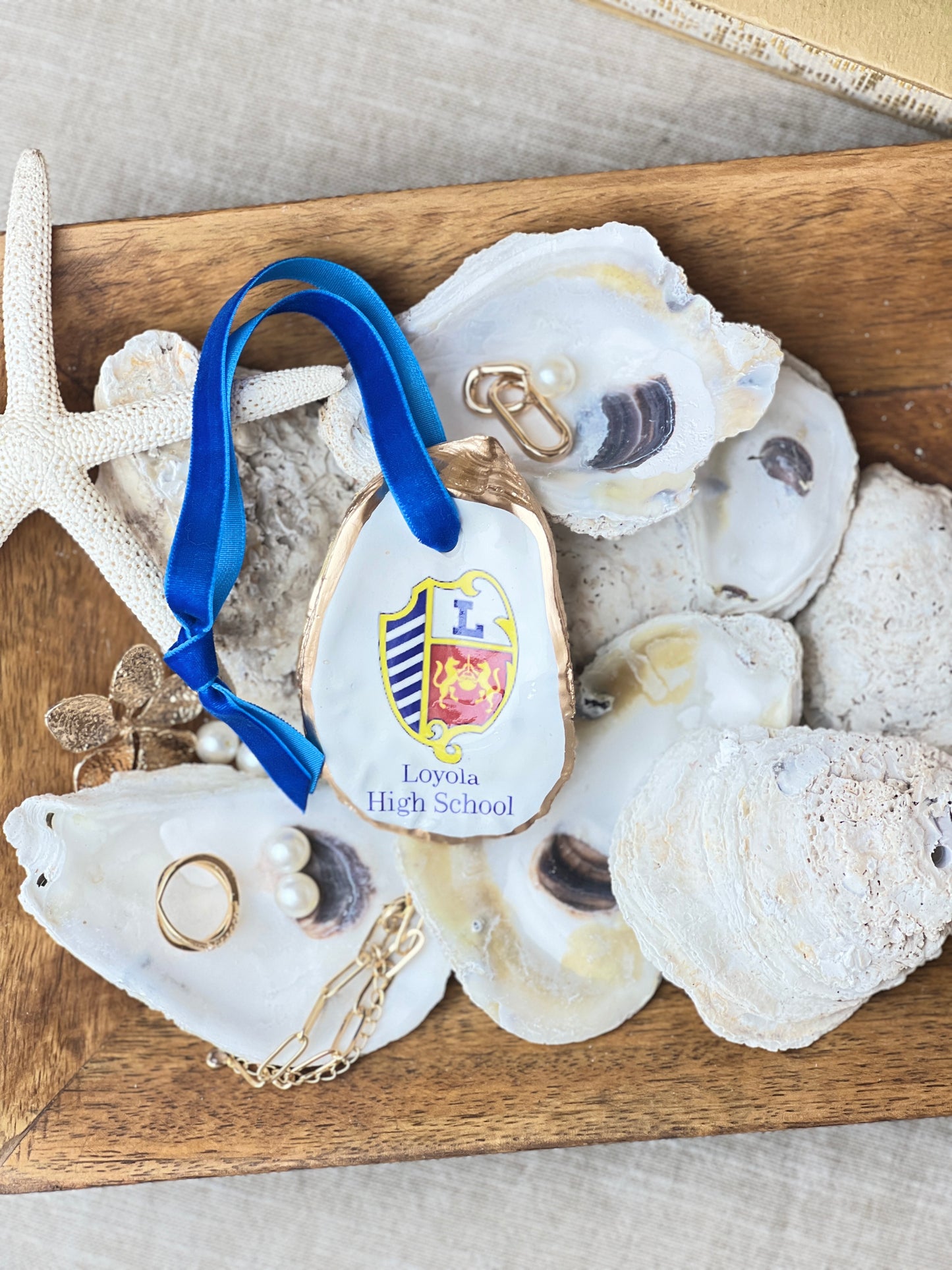 Loyola High School Crest Oyster Ornament