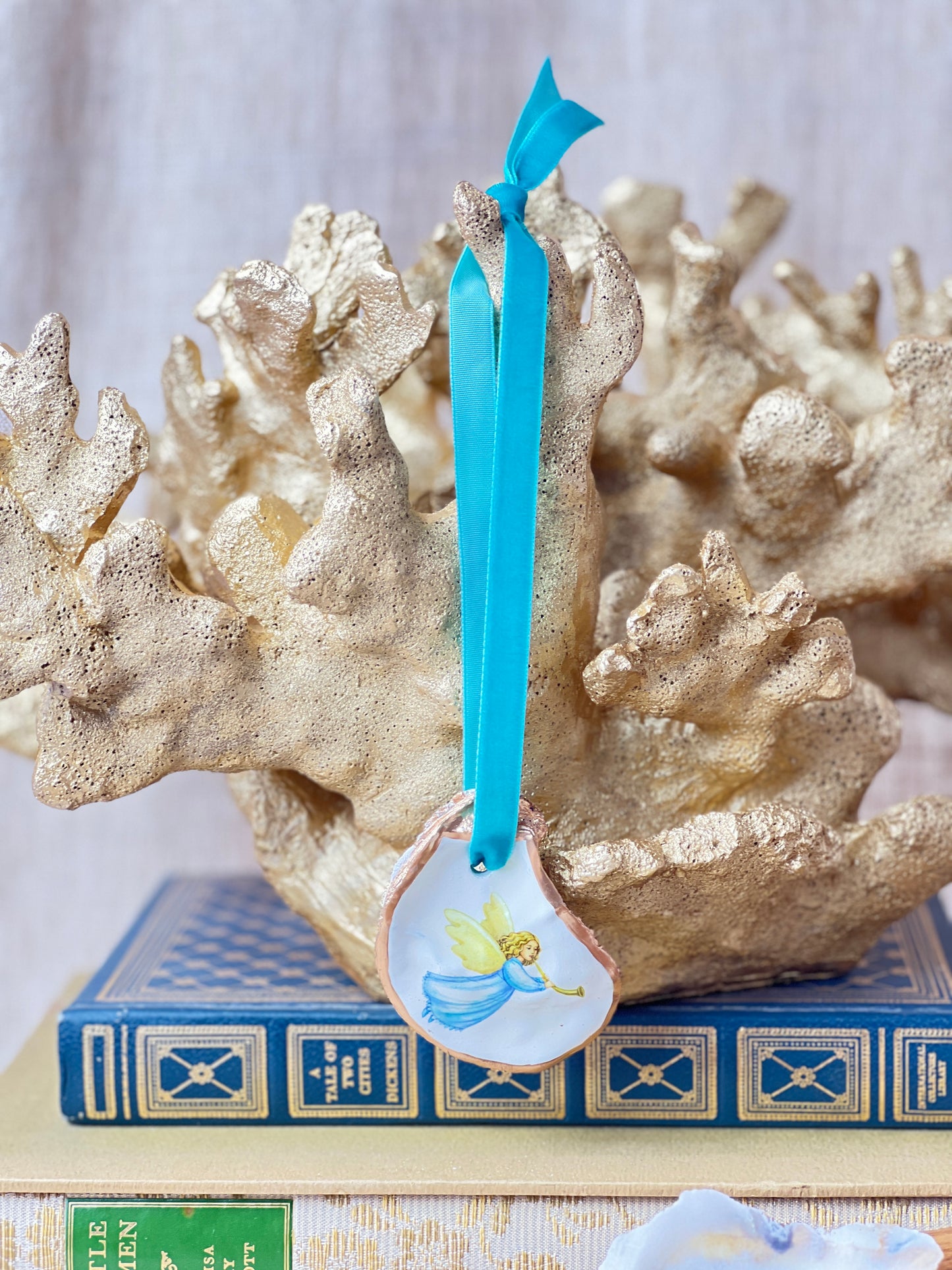 Blue Angel Oyster Ornament