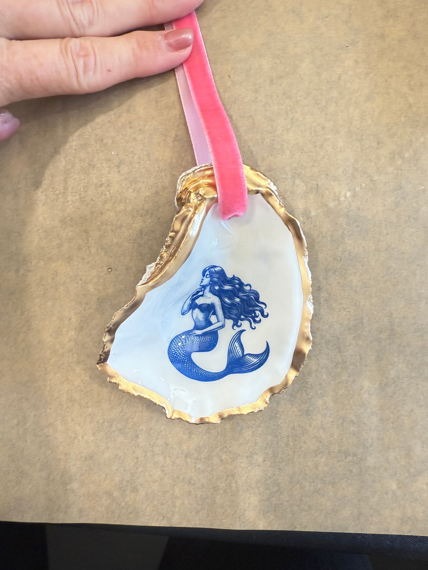 Mermaid Oyster Ornament