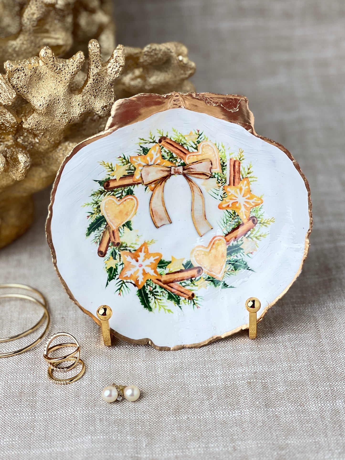 Fall Wreath Scallop Shell