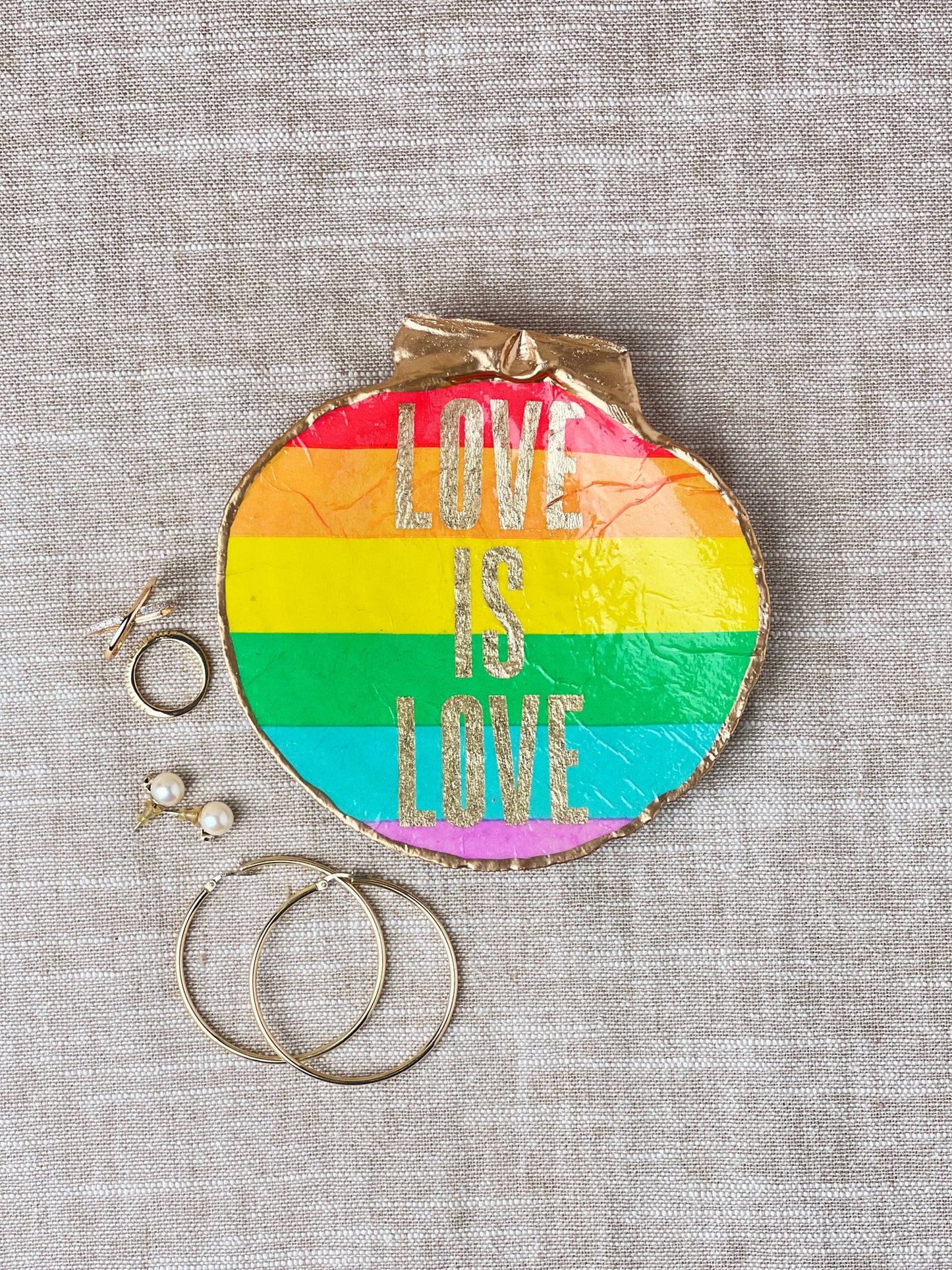 Love Is Love Scallop Shell