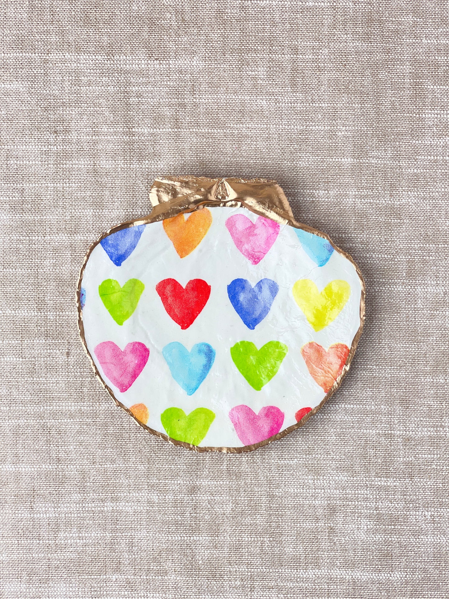 Hearts Scallop Shell