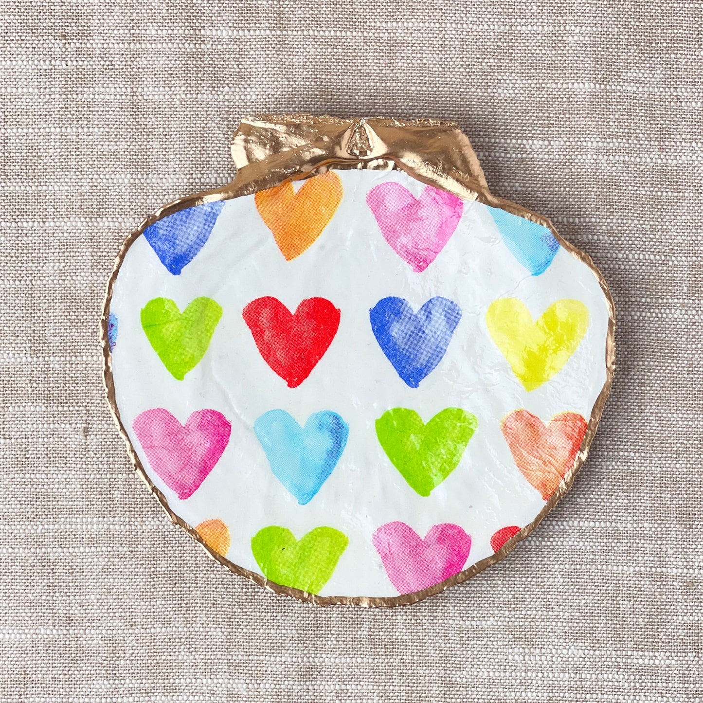 Hearts Scallop Shell