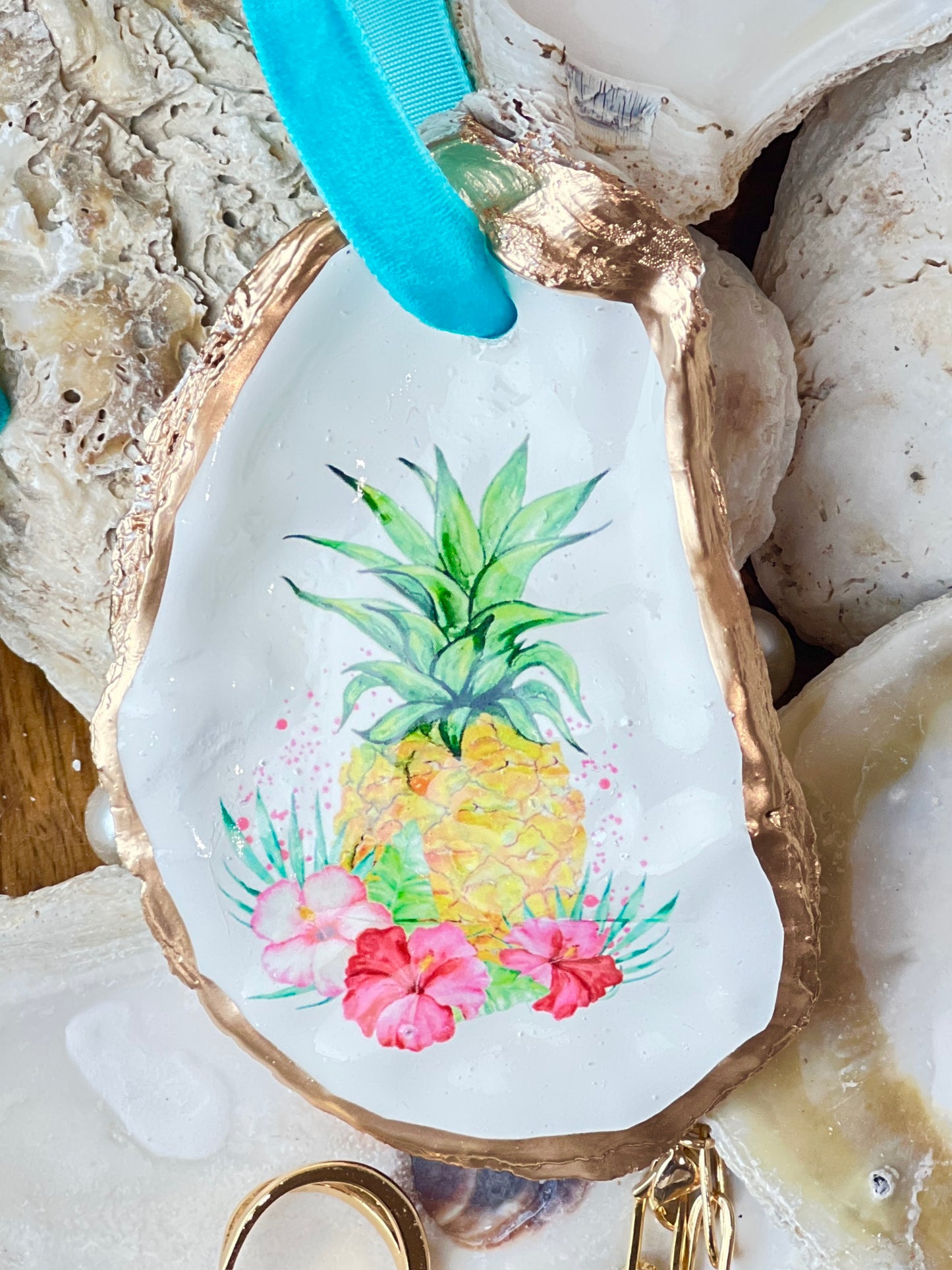 Pineapple Oyster Ornament