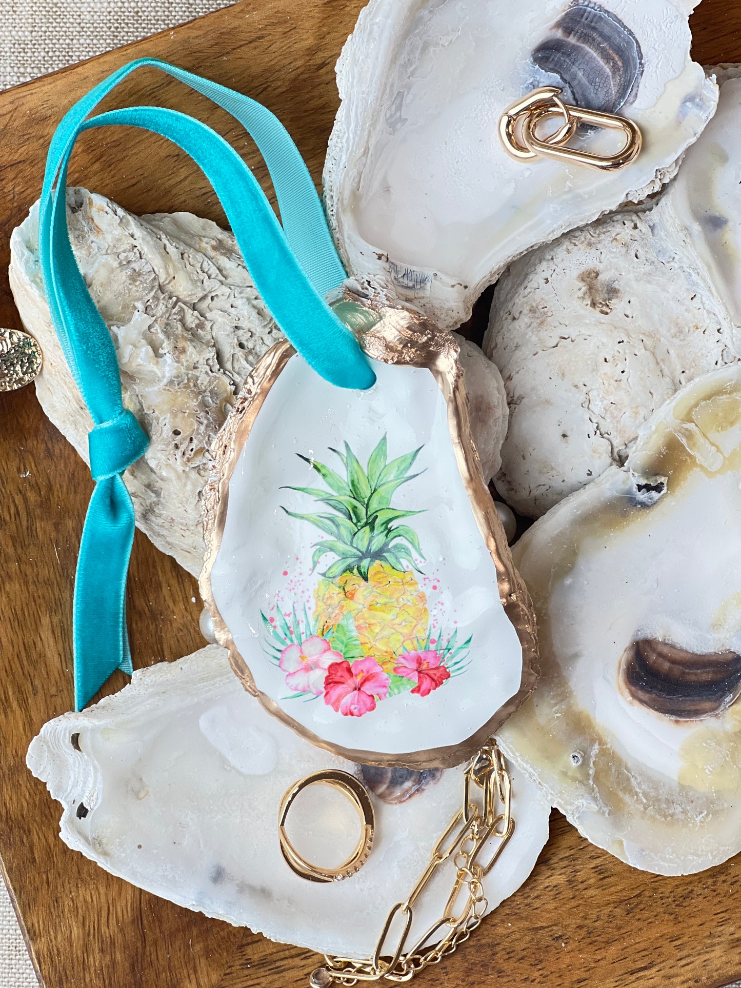 Pineapple Oyster Ornament