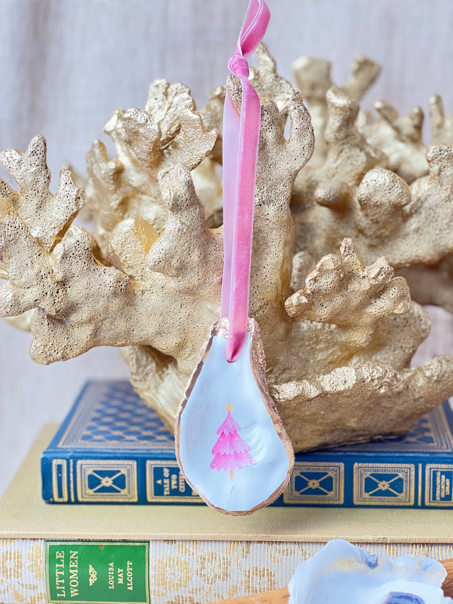 Pink Tree Oyster Ornament