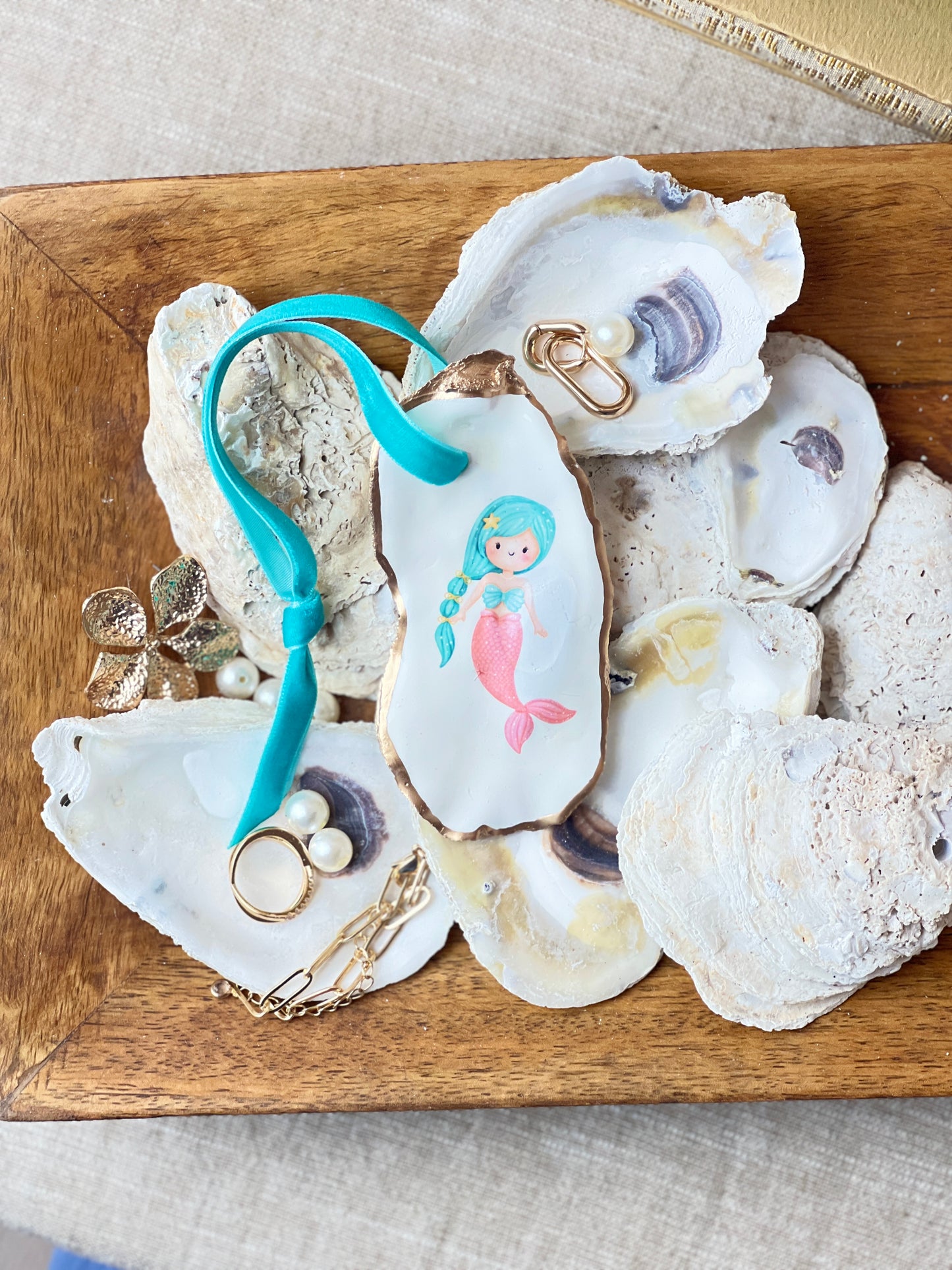 Mermaid Oyster Ornament