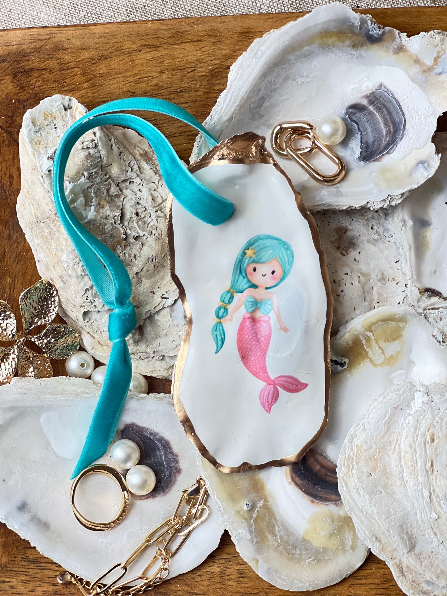 Mermaid Oyster Ornament