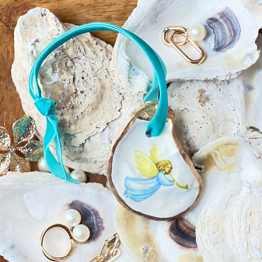 Blue Angel Oyster Ornament