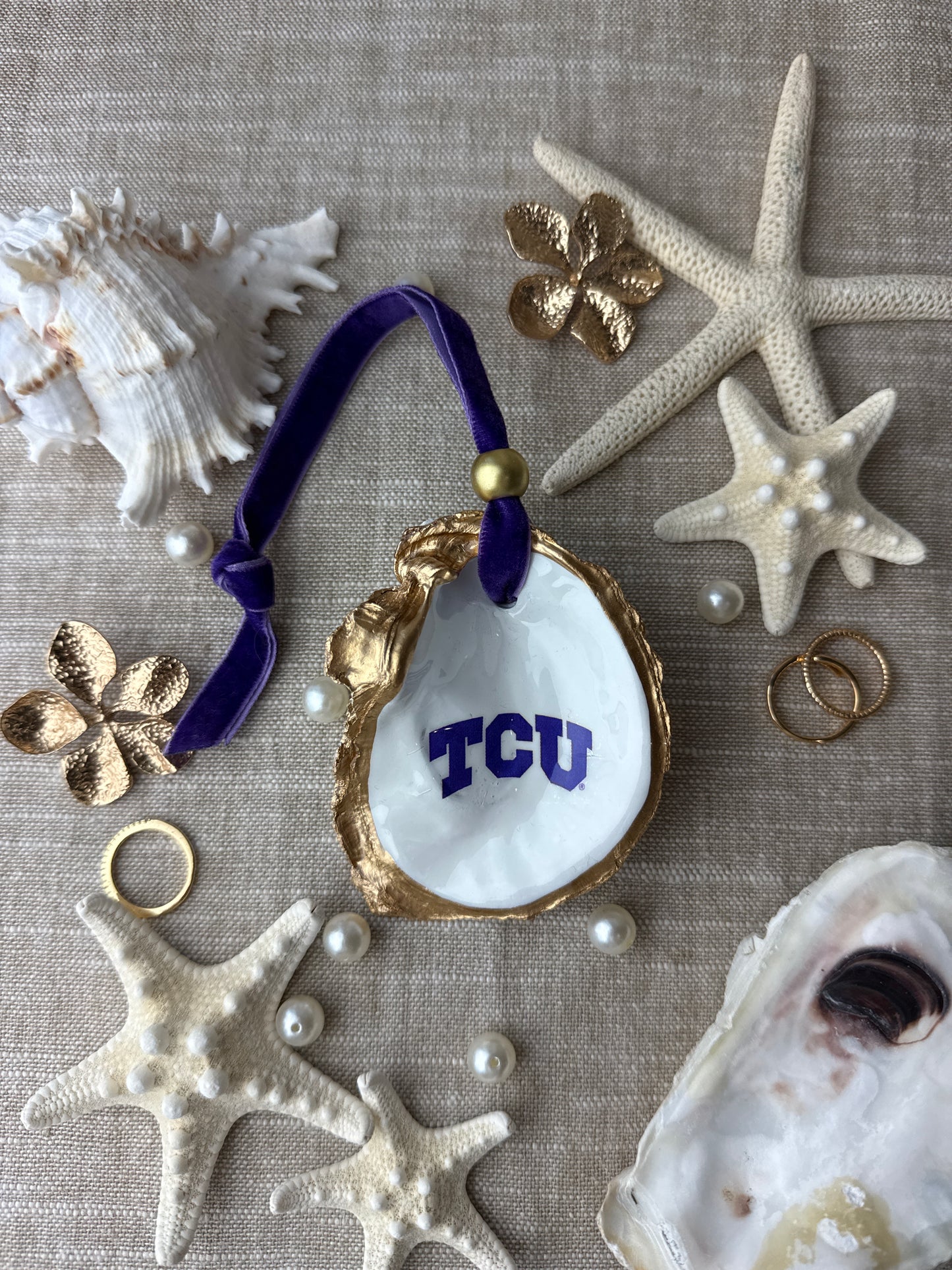 TCU Oyster Ornament