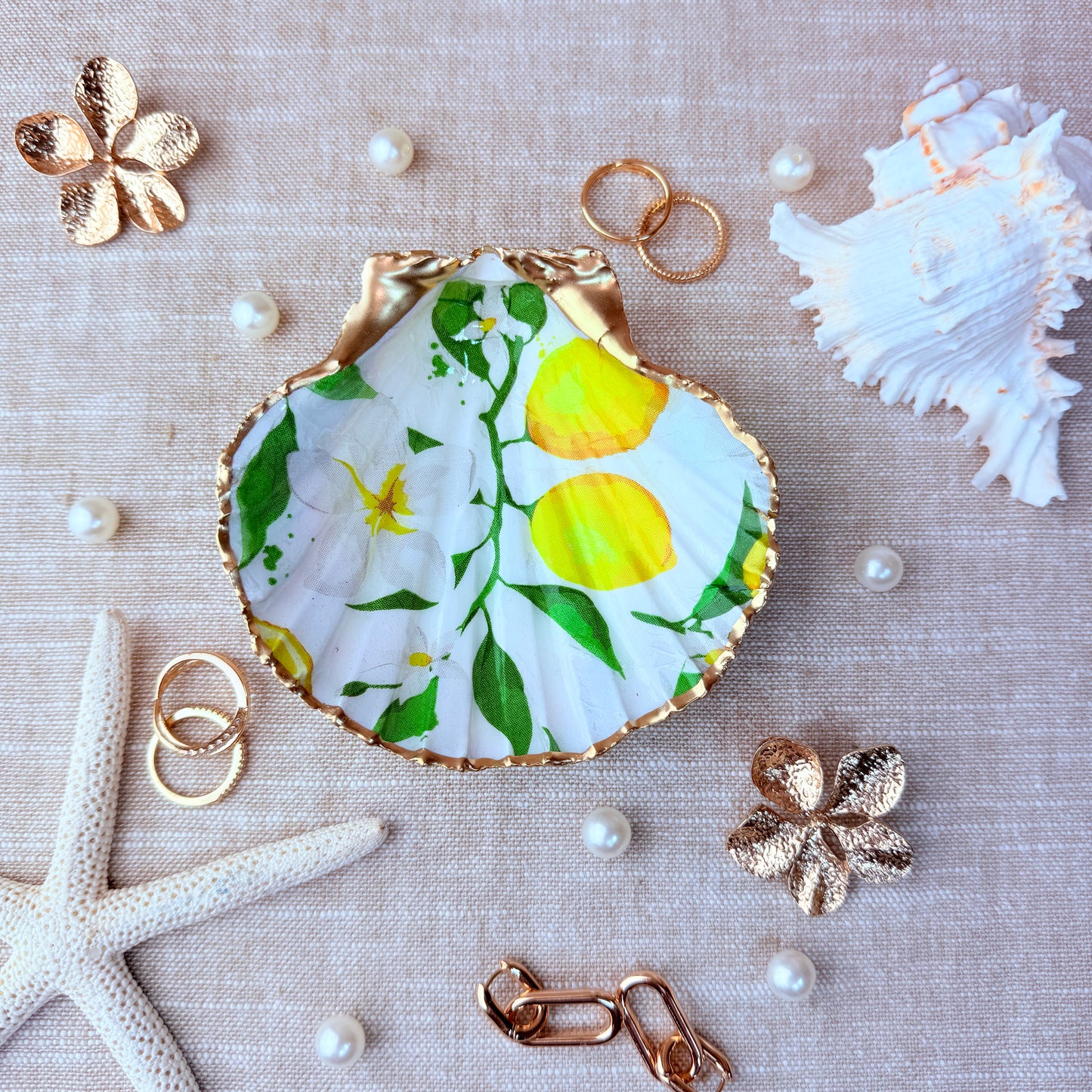 Lemons Fluted Scallop Dish Medium