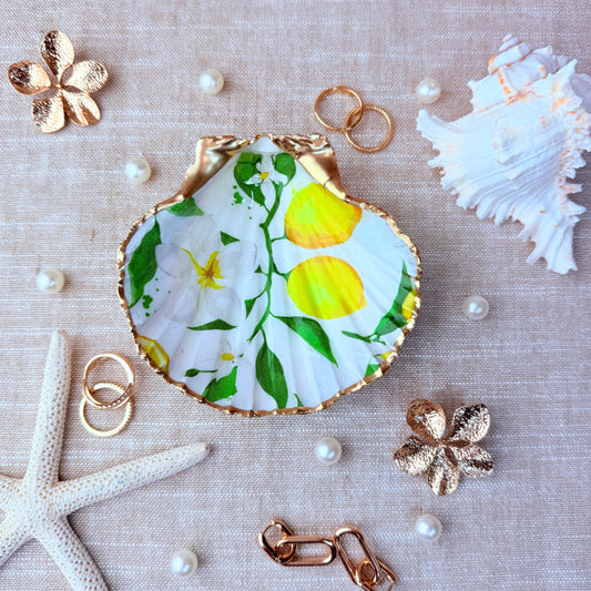 Lemons Fluted Scallop Dish Medium