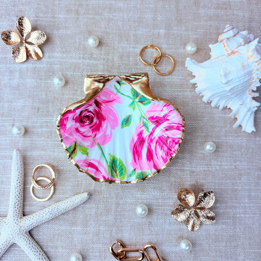 Rose Fluted Scallop Dish Medium