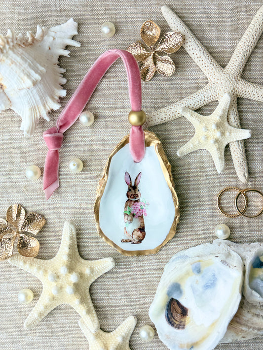 Peter Rabbit Oyster Ornament Pink