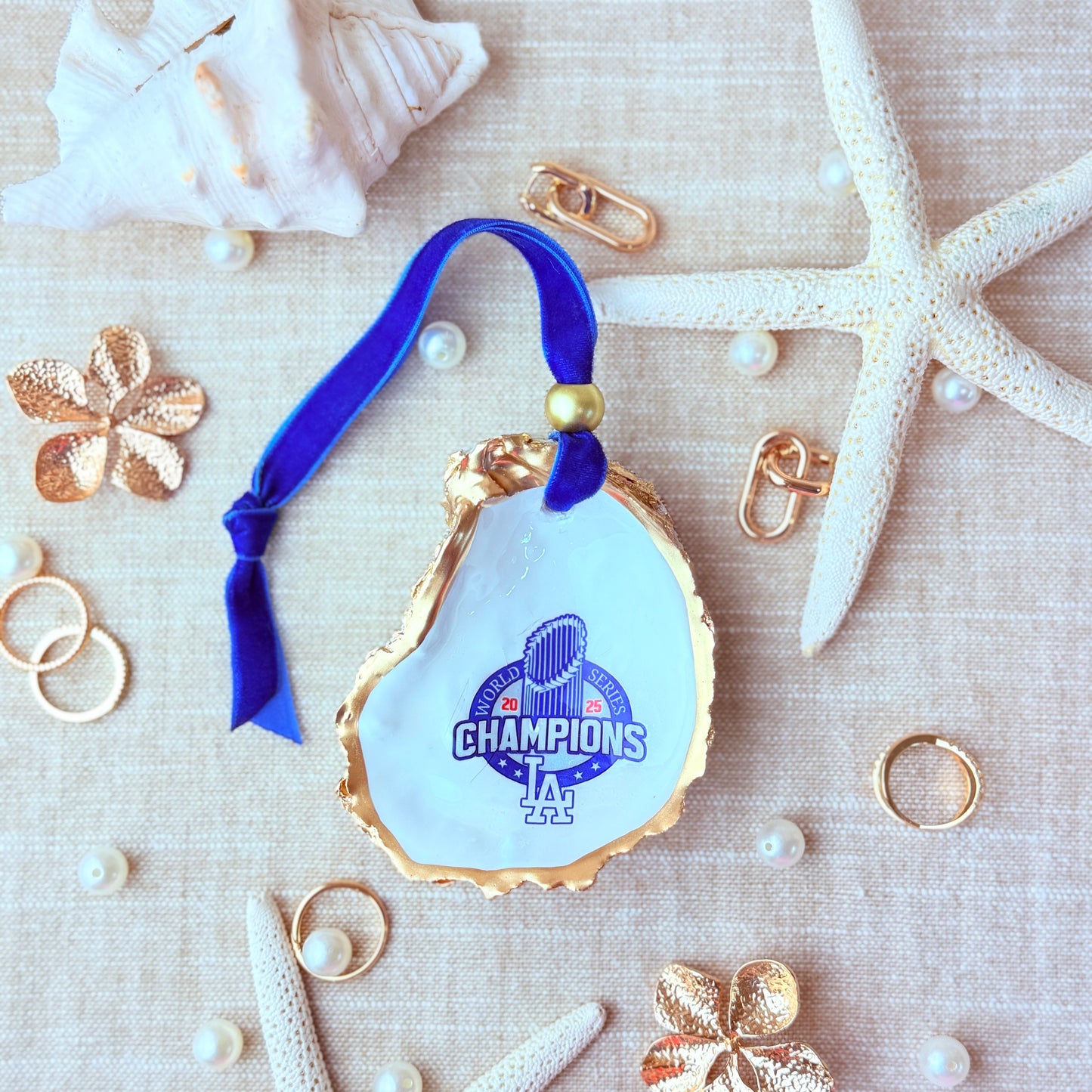World Series Dodgers Oyster Ornament
