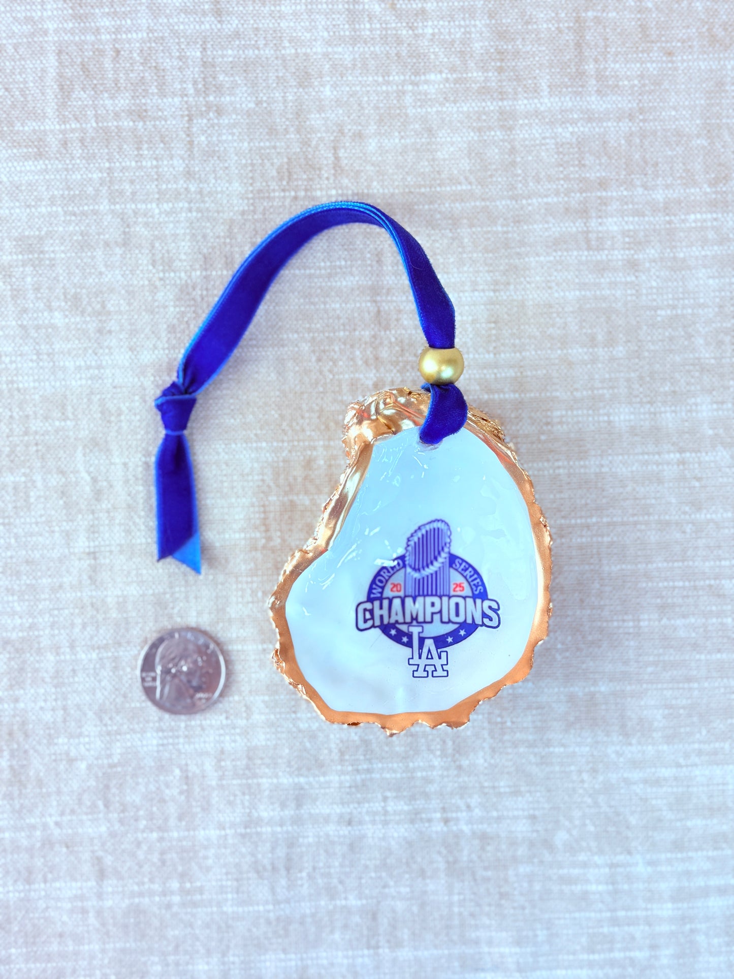 World Series Dodgers Oyster Ornament