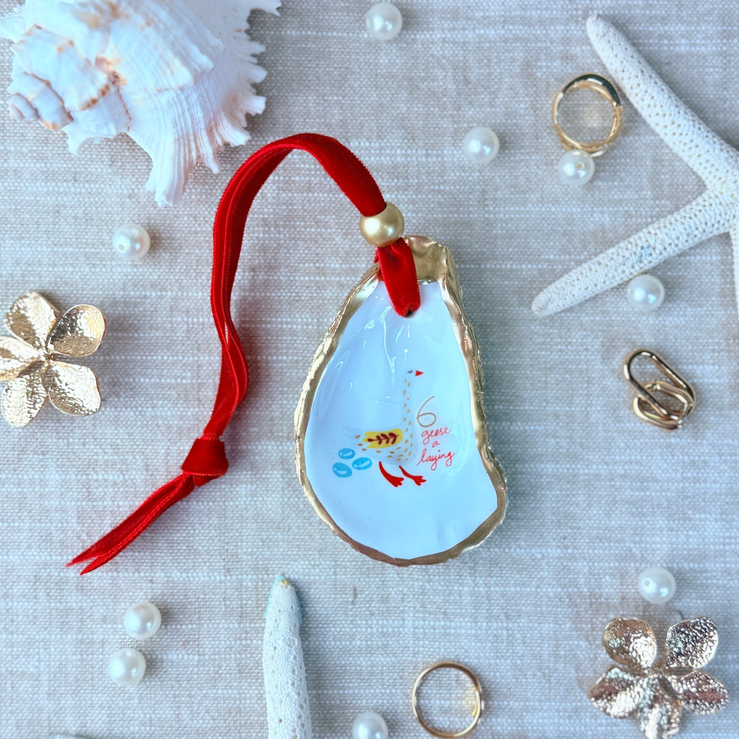 12 Days of Christmas (set of 12) Oyster Ornament