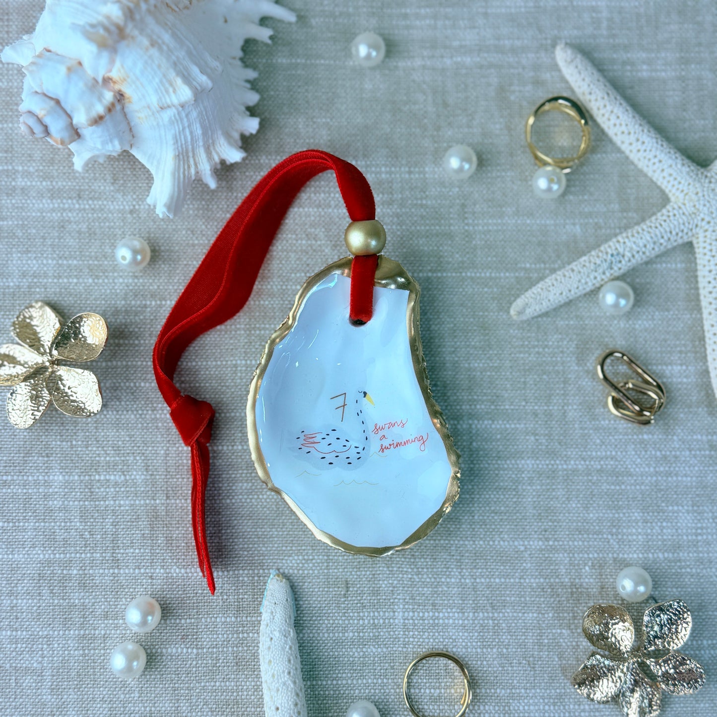 12 Days of Christmas (set of 12) Oyster Ornament