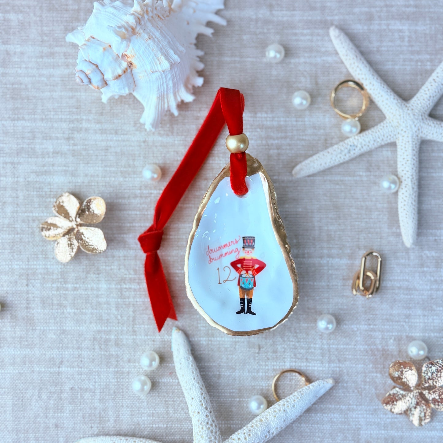 12 Days of Christmas (set of 12) Oyster Ornament