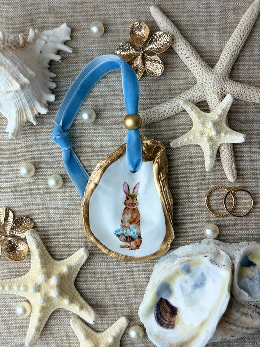 Peter Rabbit Oyster Ornament Blue