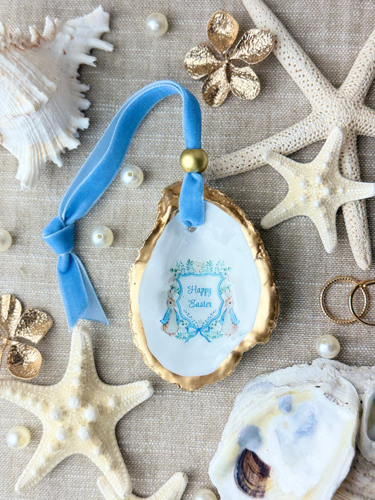 Easter Bunny Crest Oyster Ornament