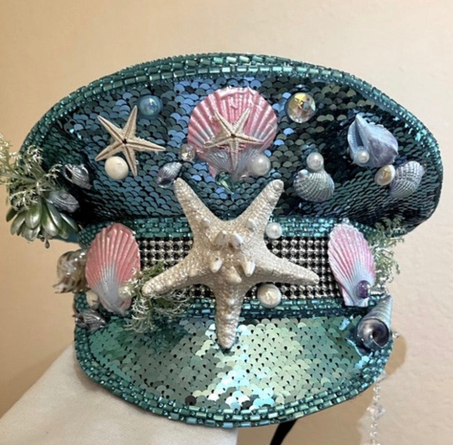 Mermaid Captain Sequin Hat