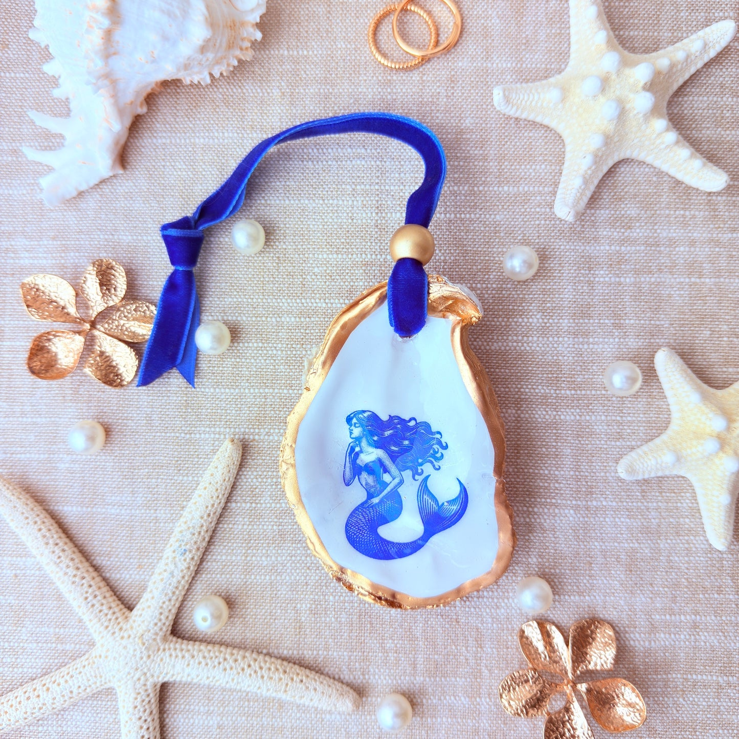 Mermaid Oyster Ornament