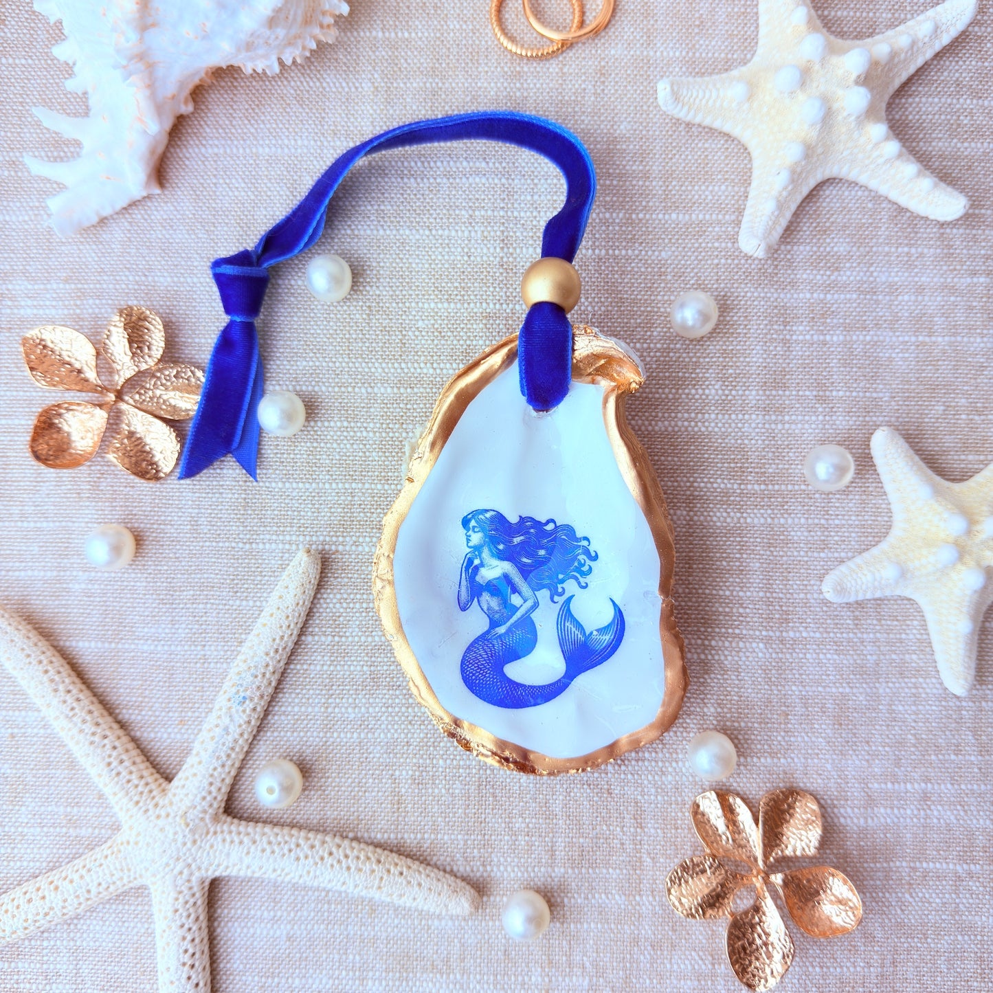 Mermaid Oyster Ornament