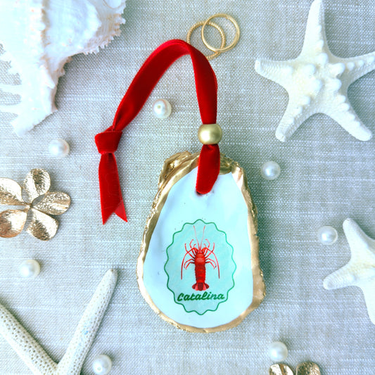 Catalina Island Spiny Lobster Oyster Ornament