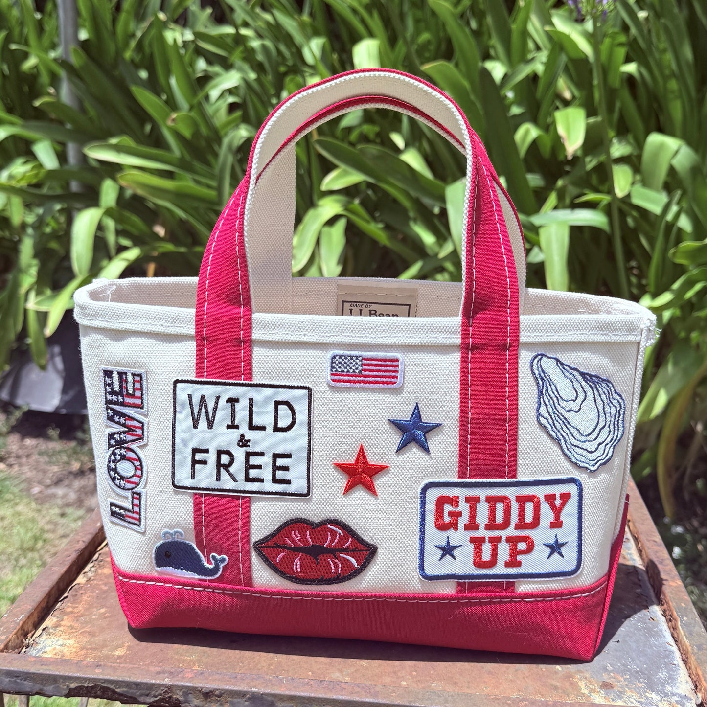 Americana Red LL Bean Mini Boat & Tote Patches
