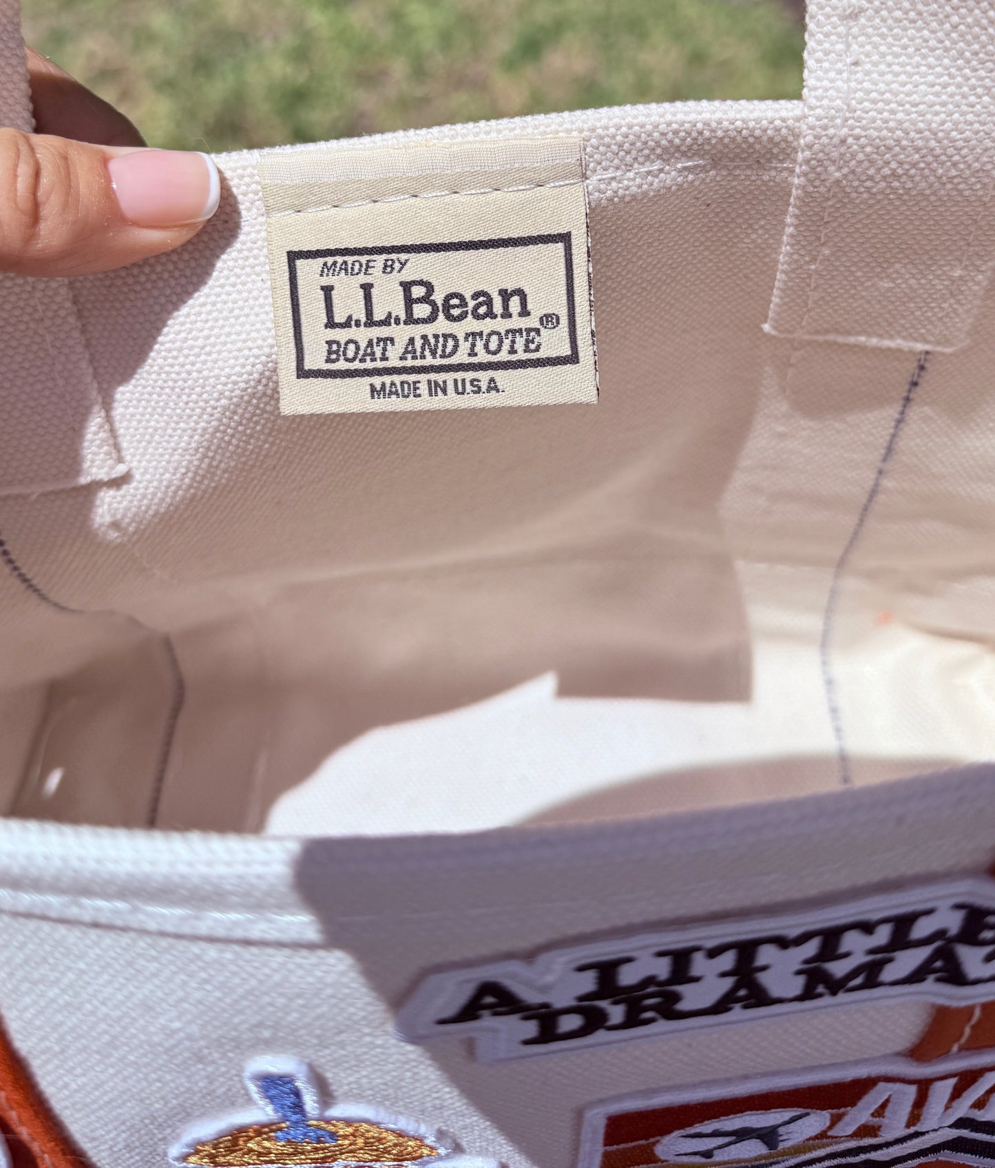 Orange LL Bean Mini Boat and Tote Patch