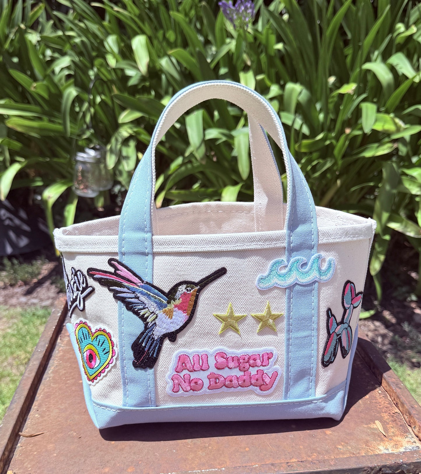 Light Blue LL Bean Mini Boat and Tote Patch