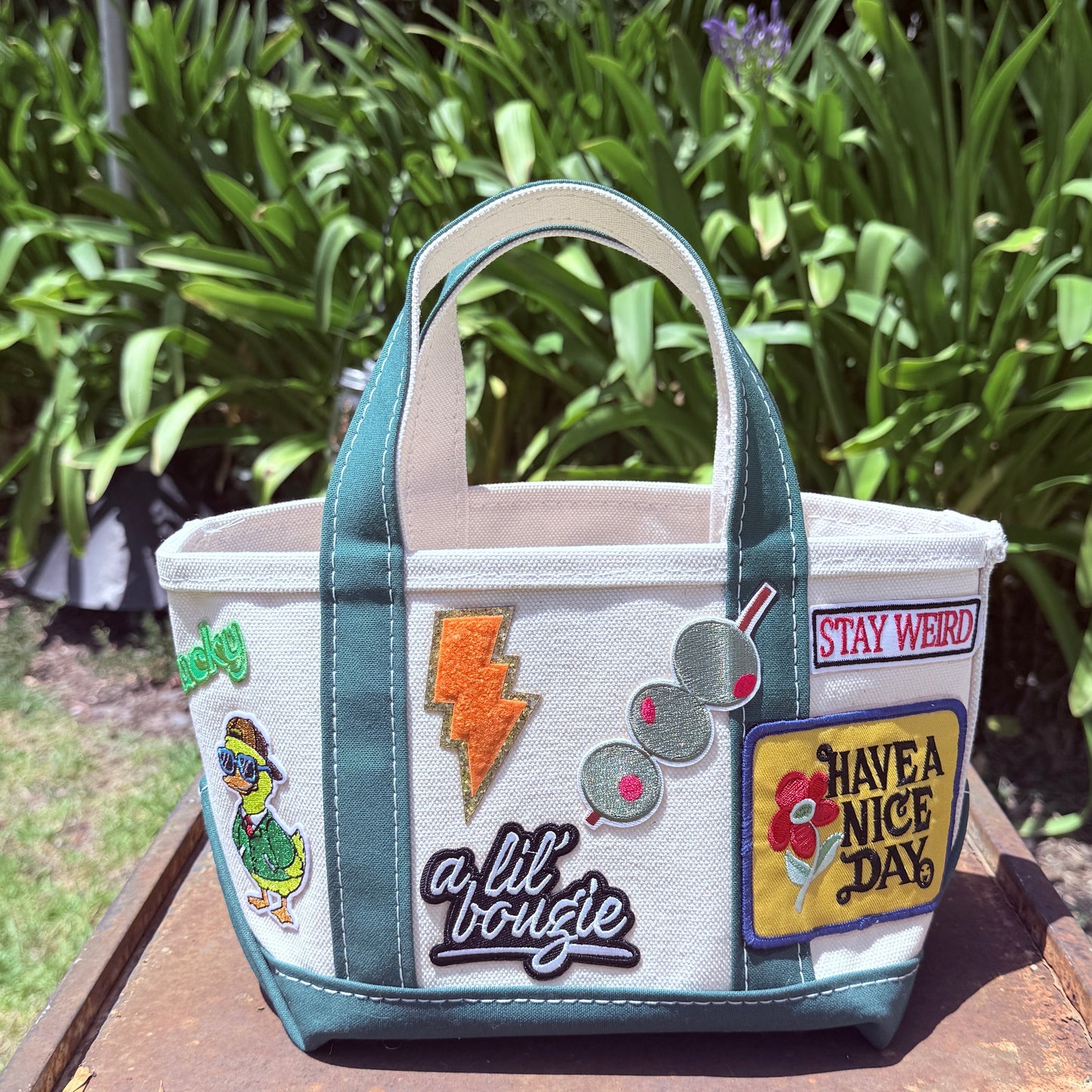 Green LL Bean Mini Boat & Tote Patches