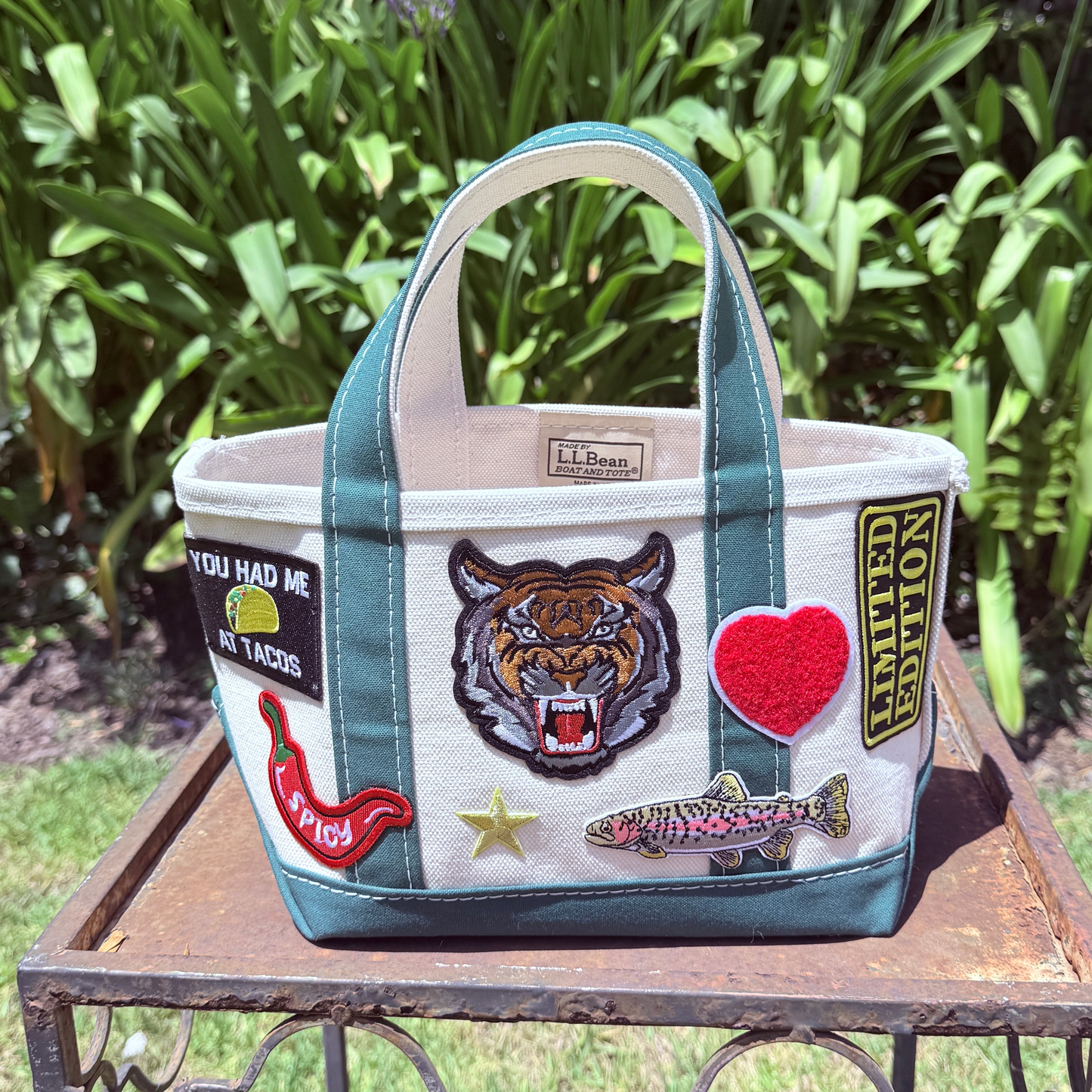 Green LL Bean Mini Boat & Tote Patches