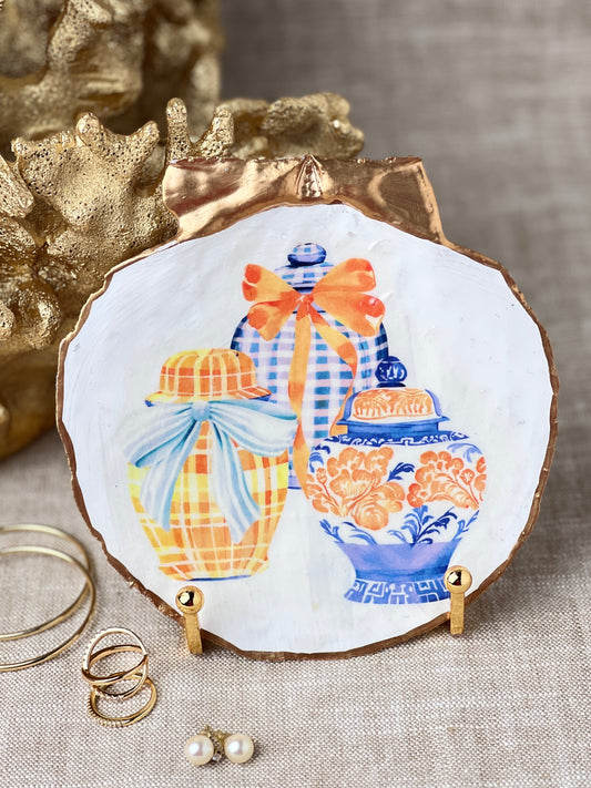Chinoiserie Ginger Jar Scallop Shell