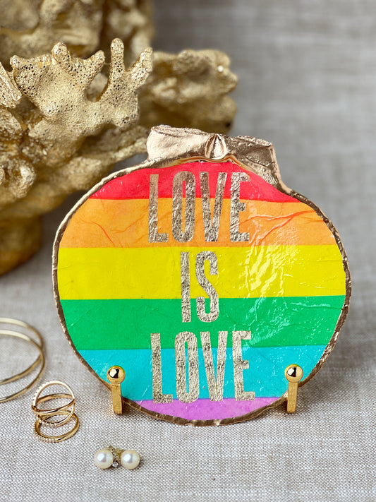 Love Is Love Scallop Shell