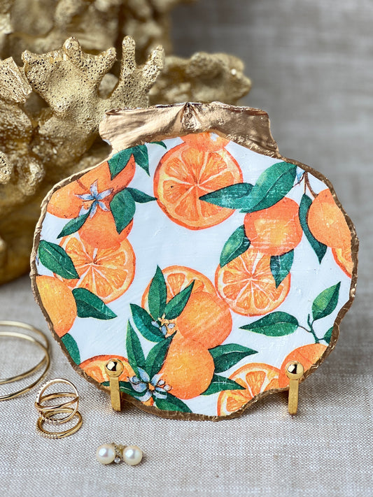 Oranges Scallop Shell