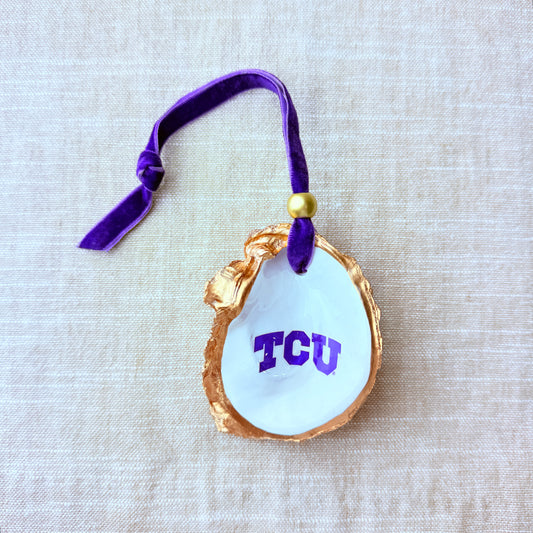 Texas Christian University Oyster Ornament
