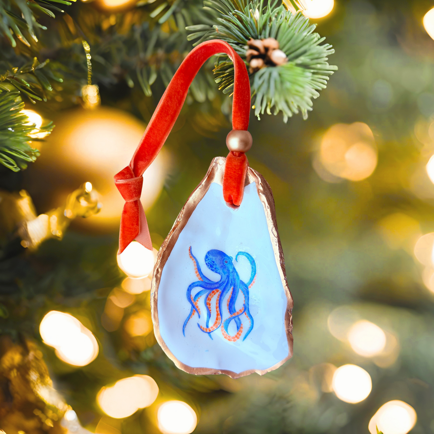 Octopus Oyster Ornament